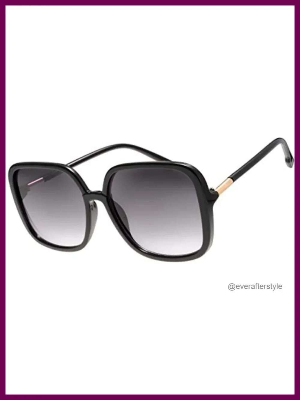 Women's Oversized Square Jackie O Cat Eye Hybrid Butterfly Sunglasses